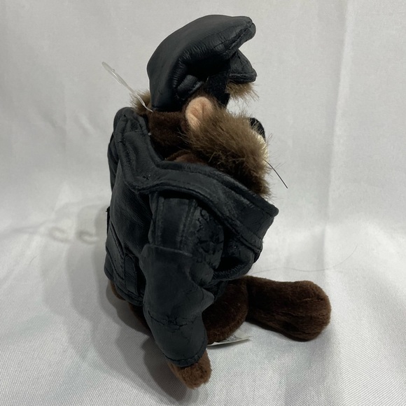 Warner Bros. 9” Taz Motorcycle Biker Beanie Plush Tazmanian Devil Looney Tunes - Picture 5 of 10